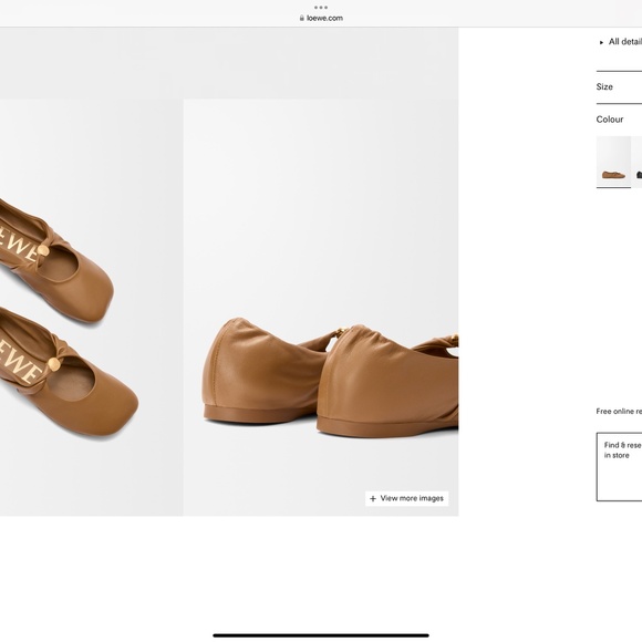 Loewe Pebble Soft Ballerina lambskin nappa leather Flats Loafers - Picture 2 of 6